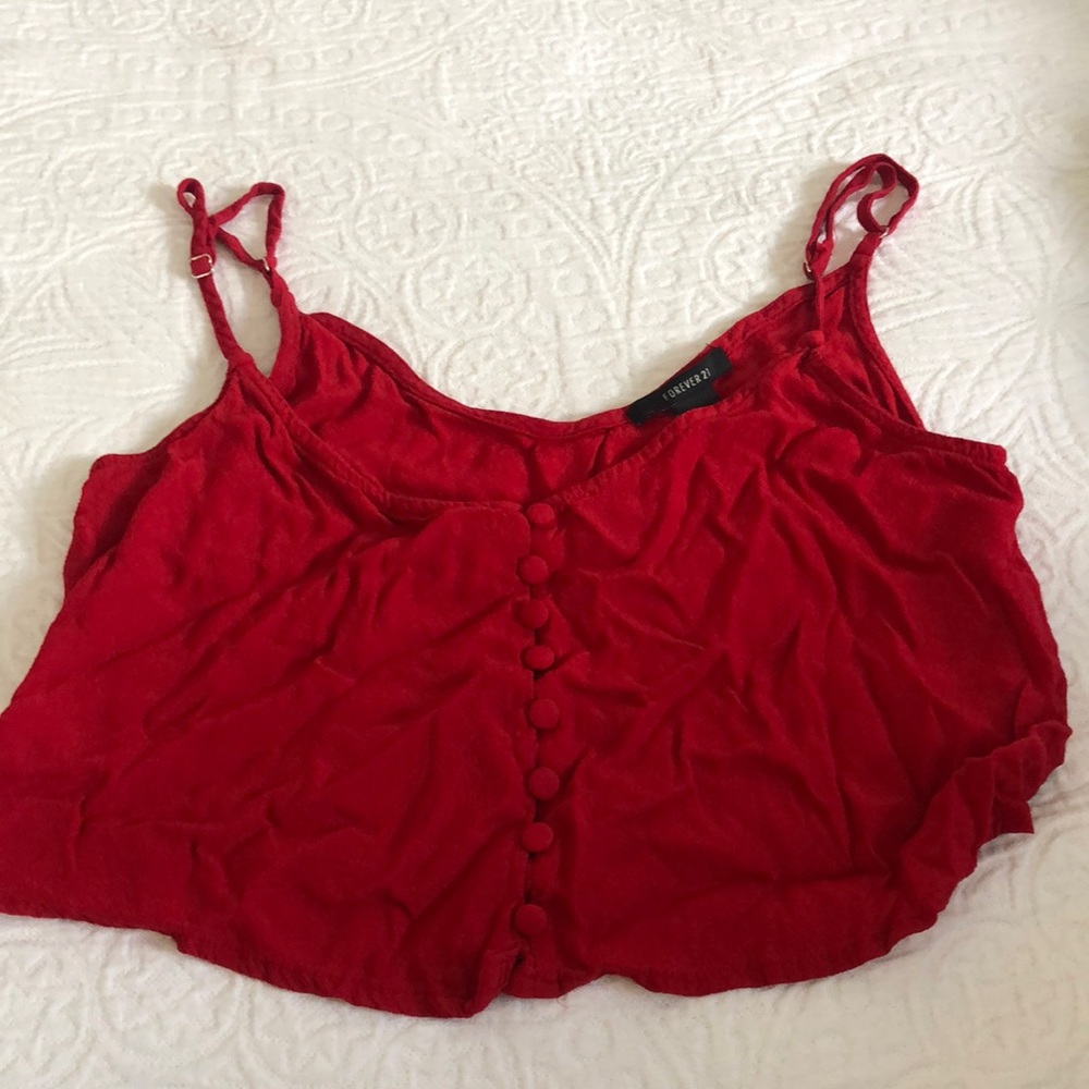 Red crop top!